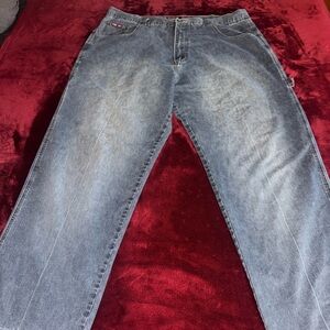 Men's Relaxed Fit Vintage Light Blue Denim Jeans